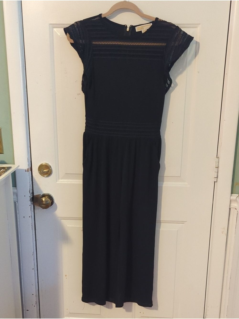 Michael Kors Black Lace Detail Pants Jumpsuit Women's XS